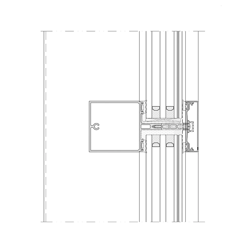 Muro cortina adhesivo JH-S (estructura expuesta, alto rendimiento t&eacute;rmico)