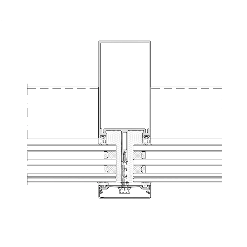 Muro cortina adhesivo JH-S (estructura expuesta, alto rendimiento t&eacute;rmico)