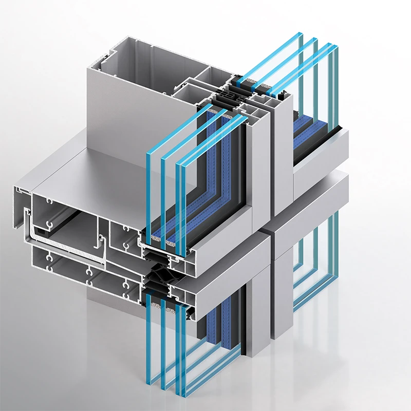 Muro cortina unificado JH-U (estructura expuesta - alto rendimiento t&eacute;rmico)