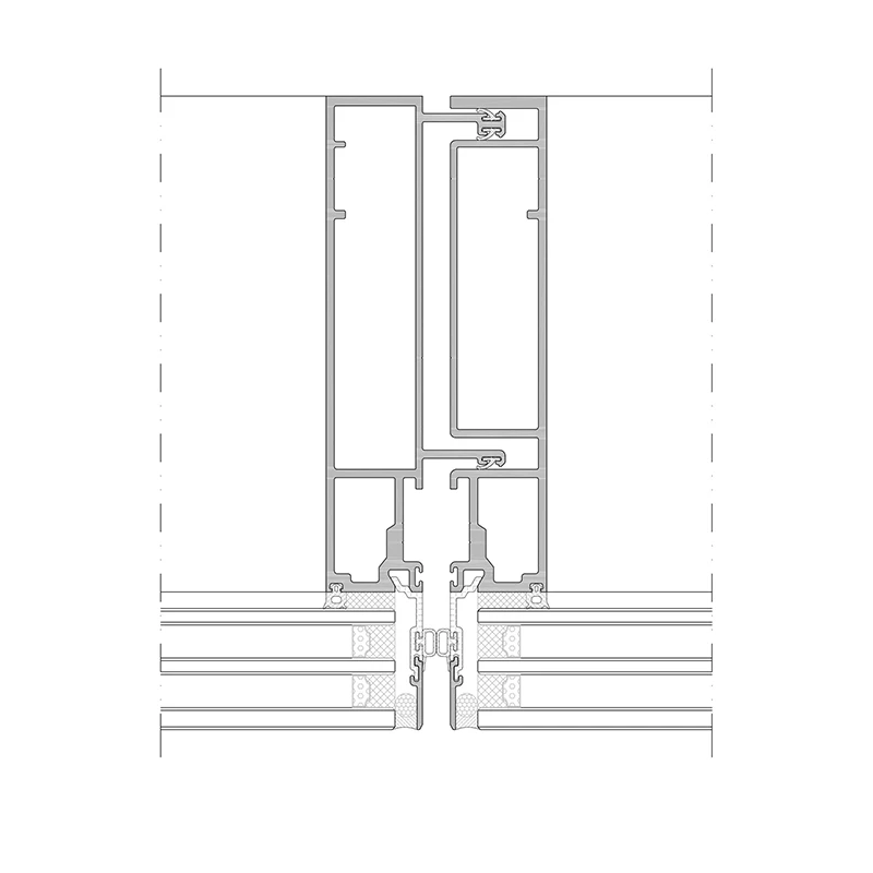 Muro cortina unificado JH-U (estructura oculta)