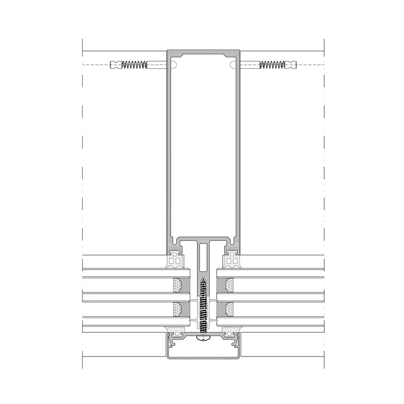 Muro cortina adhesivo JH-S (estructura expuesta)