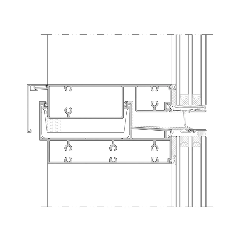 Muro cortina unificado JH-U (estructura oculta)