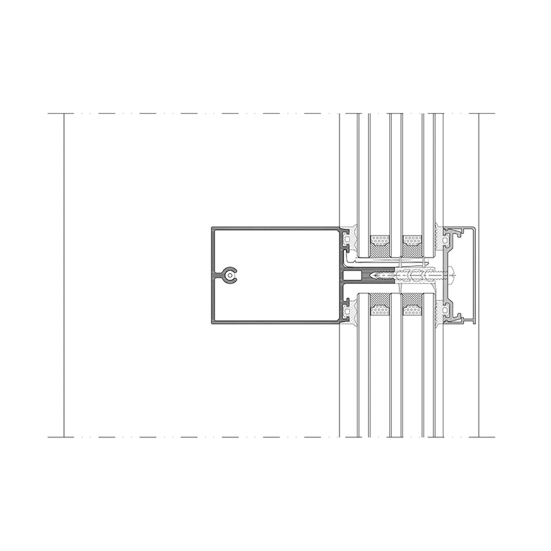 Muro cortina adhesivo JH-S (estructura expuesta)