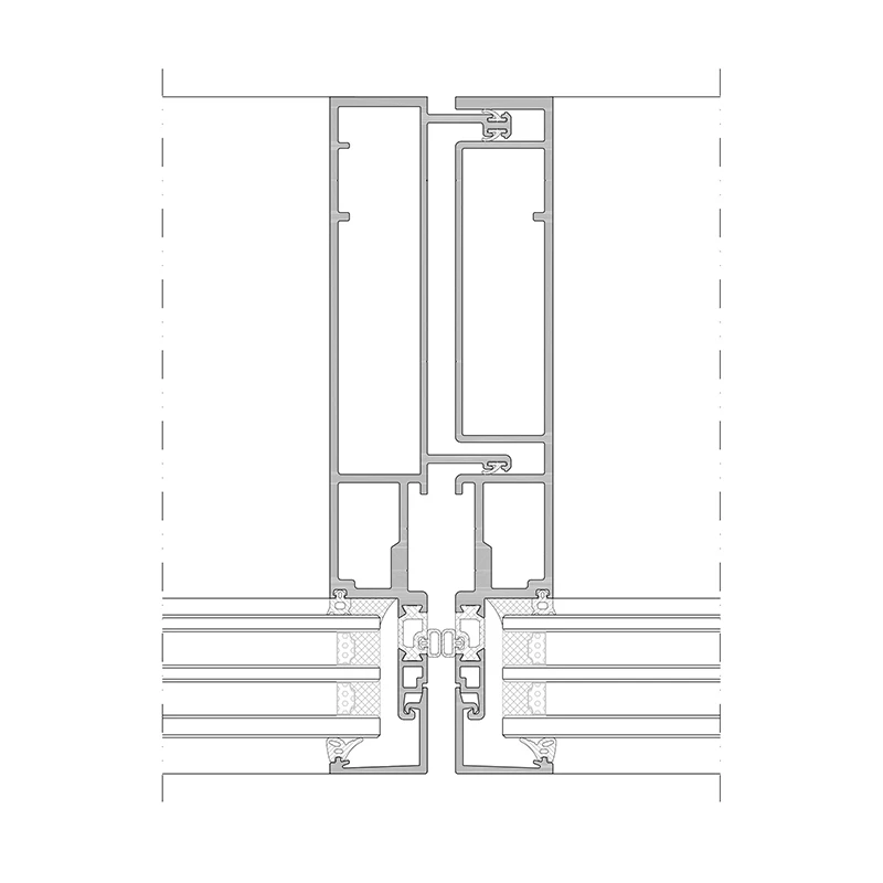 Muro cortina unificado JH-U (estructura expuesta)