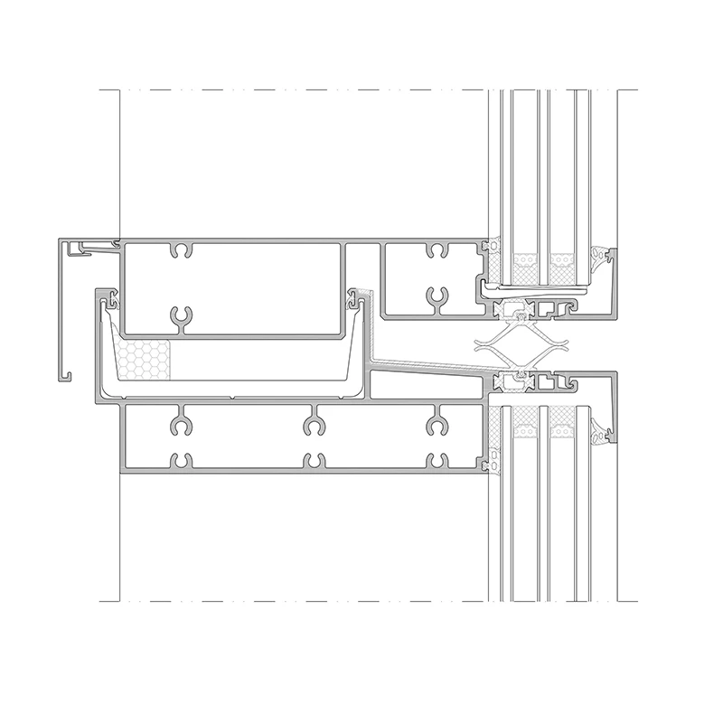 Muro cortina unificado JH-U (estructura expuesta)